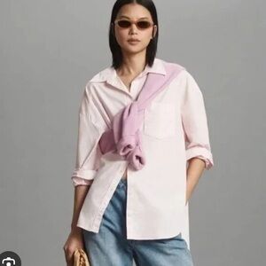 Nwt Anthropologie Light Pink Button-Up Shirt